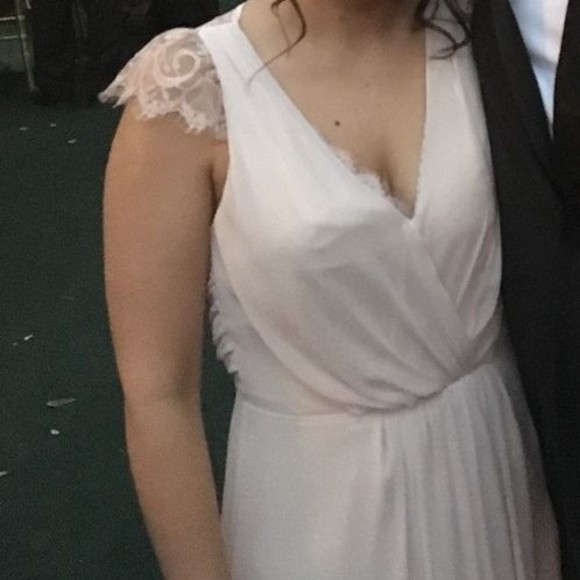 Hayley Paige Blush Pink Bridesmaid Dress - Picture 1 of 5